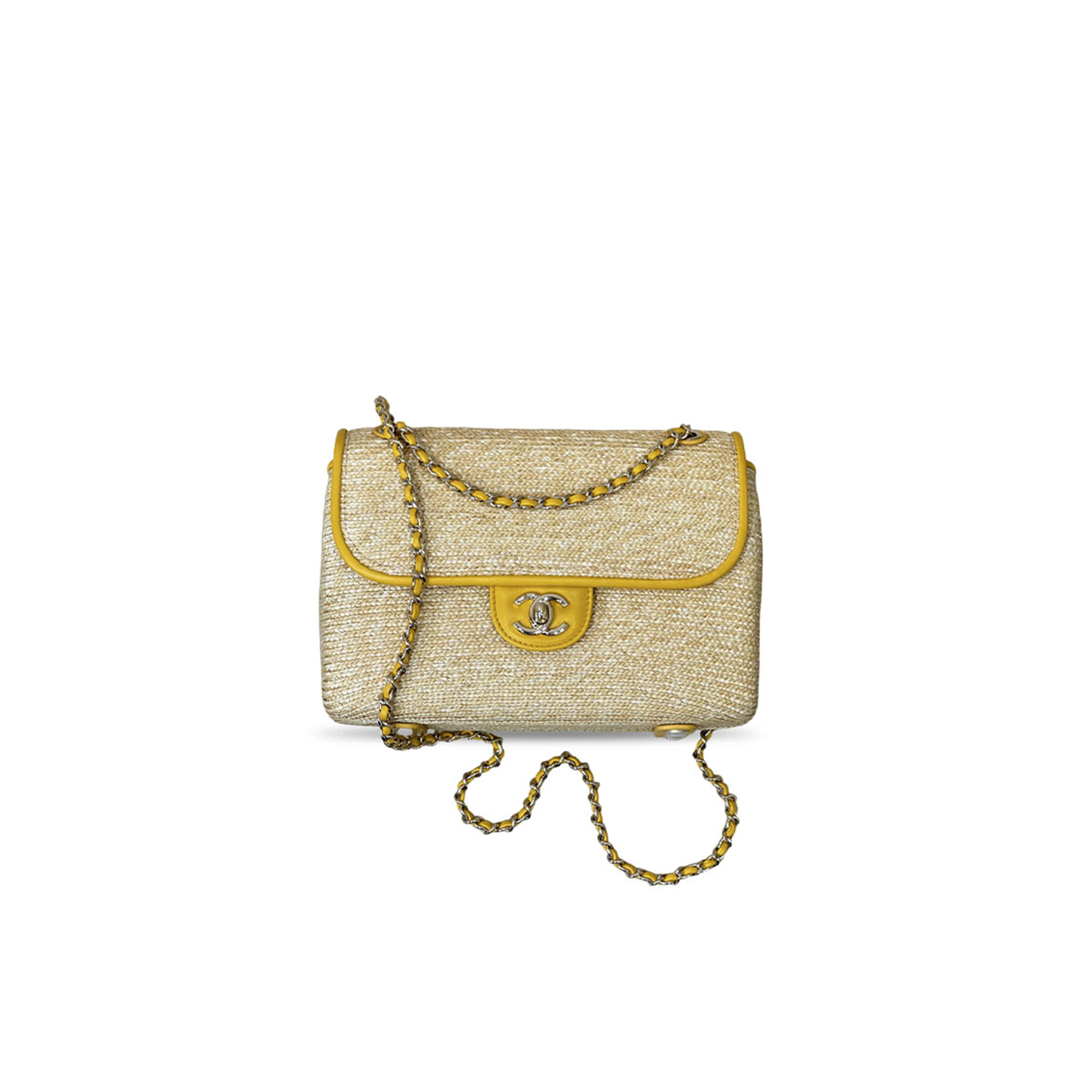CHANEL MASTER RAFFIA LAMBSKIN SMALL FLAP BAG AS6017 (23*16*8cm)